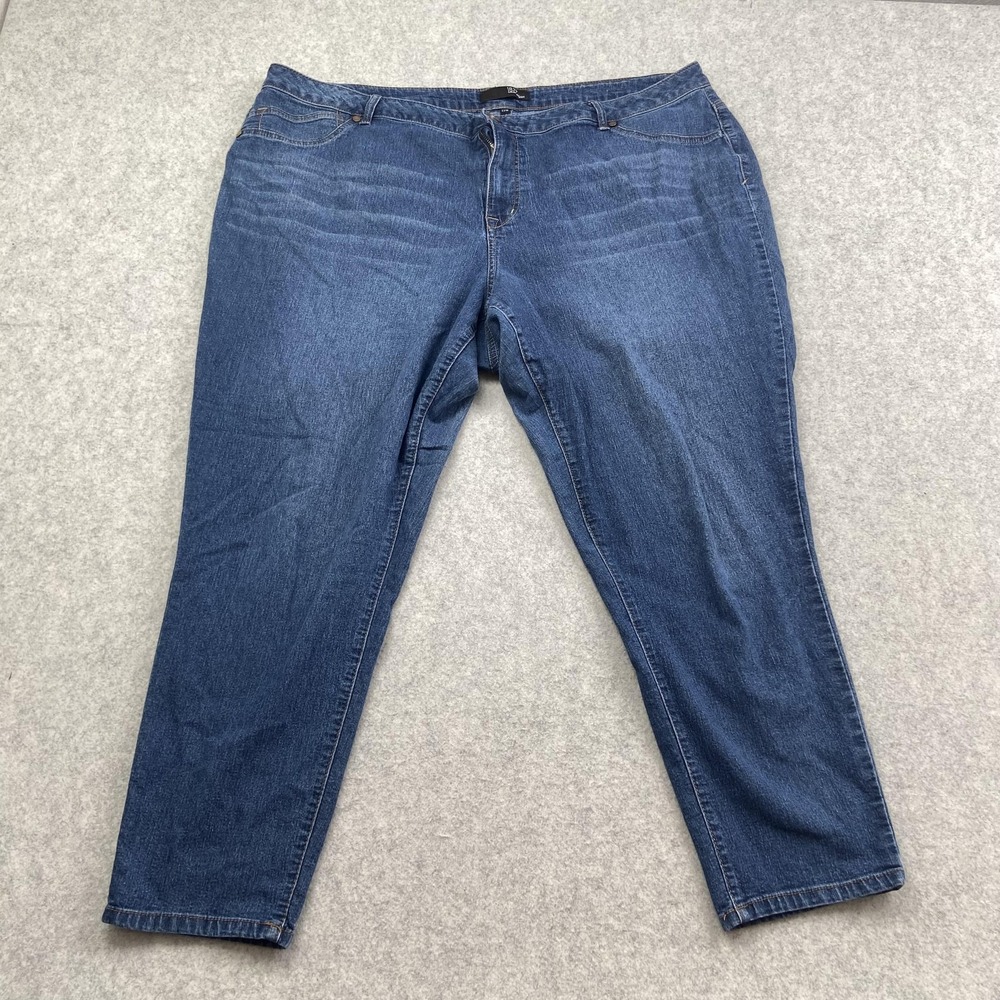 1822 Denim Jeans Womens 22W (42x26) Plus Blue Wash High Rise Straight Stretch